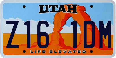UT license plate Z161DM
