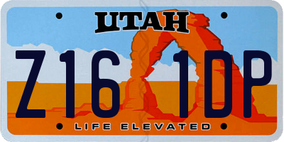UT license plate Z161DP