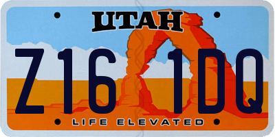 UT license plate Z161DQ