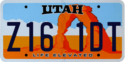 UT license plate Z161DT