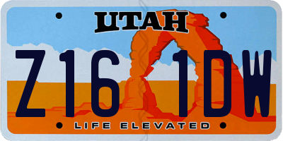 UT license plate Z161DW
