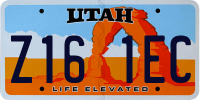 UT license plate Z161EC