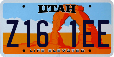 UT license plate Z161EE