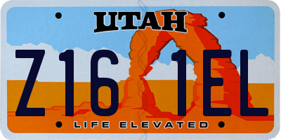 UT license plate Z161EL