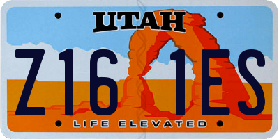 UT license plate Z161ES