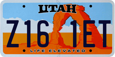 UT license plate Z161ET