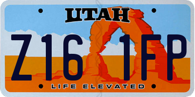 UT license plate Z161FP