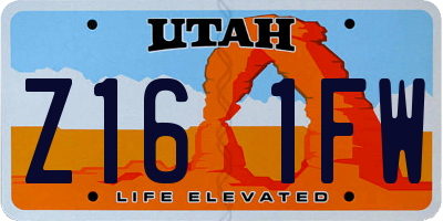 UT license plate Z161FW