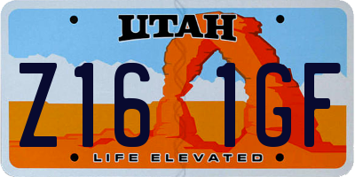 UT license plate Z161GF