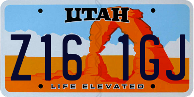 UT license plate Z161GJ