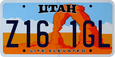 UT license plate Z161GL