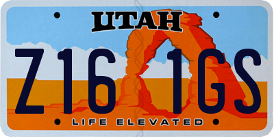 UT license plate Z161GS