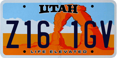 UT license plate Z161GV