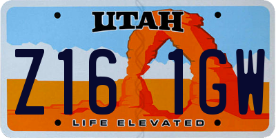 UT license plate Z161GW