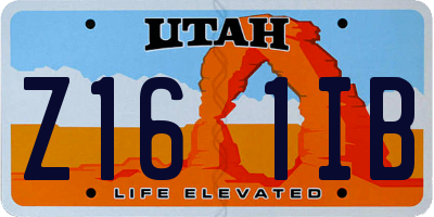 UT license plate Z161IB