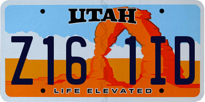UT license plate Z161ID