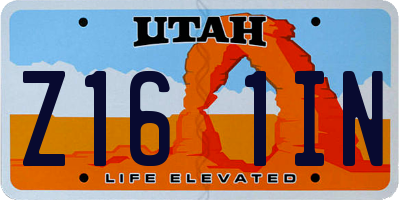 UT license plate Z161IN