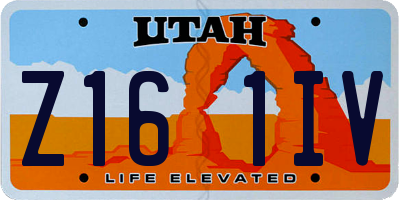 UT license plate Z161IV