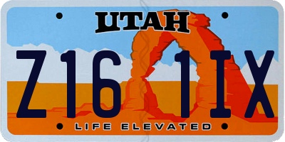 UT license plate Z161IX
