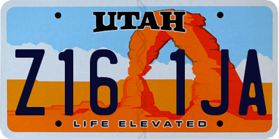 UT license plate Z161JA