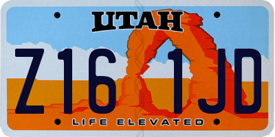 UT license plate Z161JD