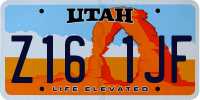 UT license plate Z161JF