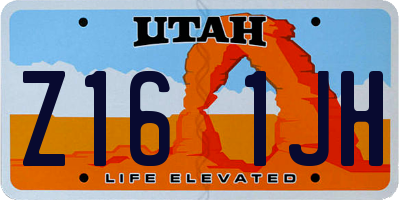 UT license plate Z161JH