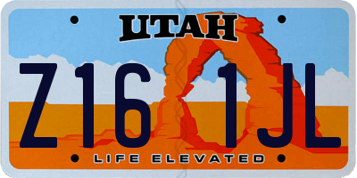 UT license plate Z161JL
