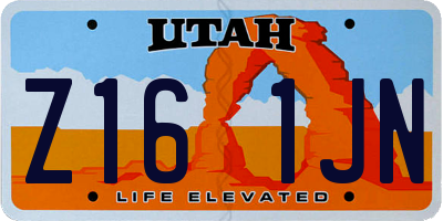 UT license plate Z161JN