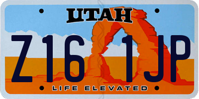 UT license plate Z161JP