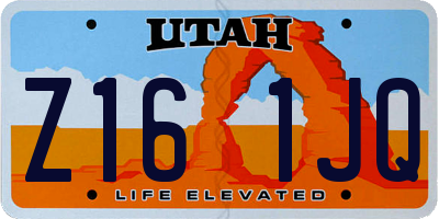 UT license plate Z161JQ