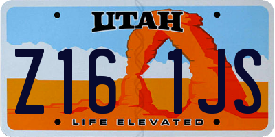 UT license plate Z161JS