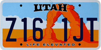 UT license plate Z161JT