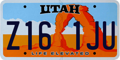 UT license plate Z161JU