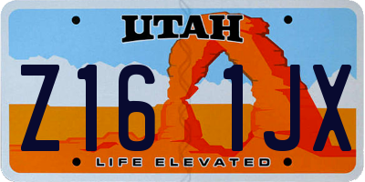 UT license plate Z161JX