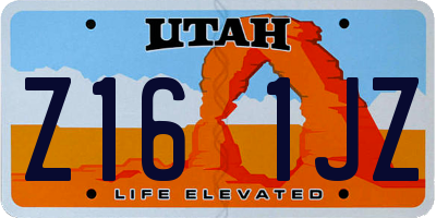 UT license plate Z161JZ