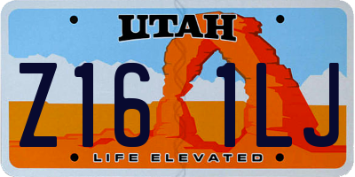 UT license plate Z161LJ