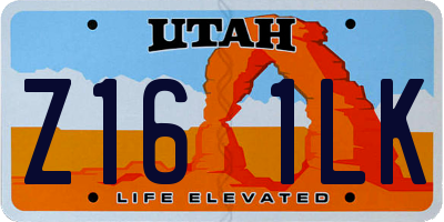 UT license plate Z161LK