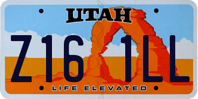 UT license plate Z161LL