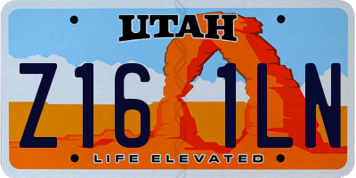 UT license plate Z161LN