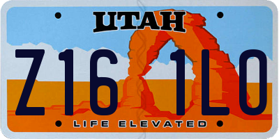 UT license plate Z161LO