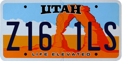 UT license plate Z161LS