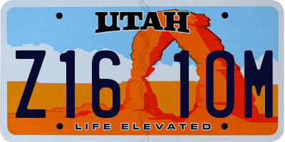 UT license plate Z161OM