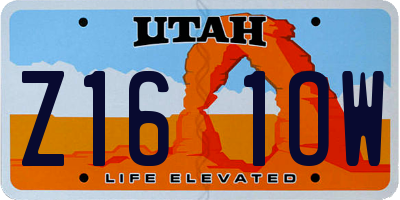 UT license plate Z161OW