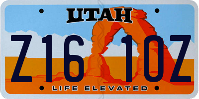UT license plate Z161OZ