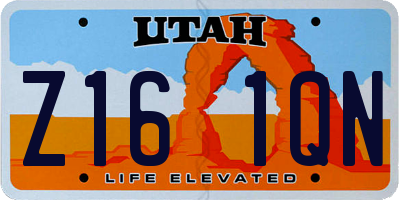 UT license plate Z161QN