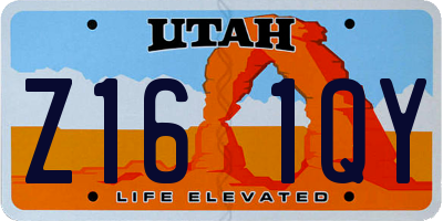 UT license plate Z161QY