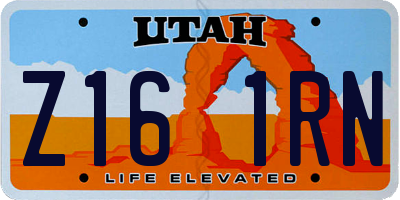 UT license plate Z161RN
