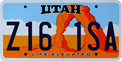 UT license plate Z161SA