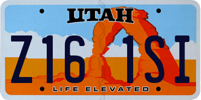 UT license plate Z161SI